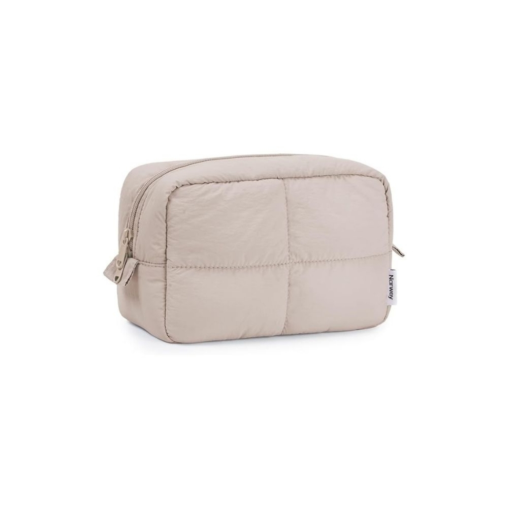 Narwey Quilted Makeup Bag Khaki
